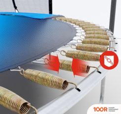 Батут Atlas Sport 312 СМ - 10FT PRO (4 НОГИ, ВНЕШНЯЯ СЕТКА, СИНИЙ) (9723)