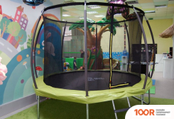 Батут Atlas Sport 312 СМ - 10FT MASTER (С ЛЕСТНИЦЕЙ, ЗЕЛЕНЫЙ) (9721)