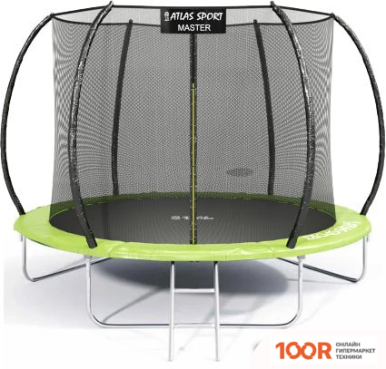 Батут Atlas Sport 252 СМ - 8FT MASTER (С ЛЕСТНИЦЕЙ, ЗЕЛЕНЫЙ) (9712)