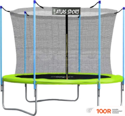 Батут Atlas Sport 183 СМ - 6FT (ВНУТРЕННЯЯ СЕТКА, ЗЕЛЕНЫЙ) (9705)