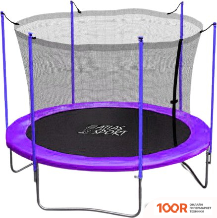 Батут Atlas Sport 183 СМ - 6FT (БЕЗ ЛЕСТНИЦЫ, ВНУТРЕННЯЯ СЕТКА, СЛИВОВЫЙ) (9702)