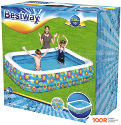Бассейн Bestway СЧАСТЛИВАЯ ФЛОРА 54121 (305Х183Х56) (9570)