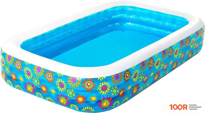 Бассейн Bestway СЧАСТЛИВАЯ ФЛОРА 54121 (305Х183Х56) (9570)