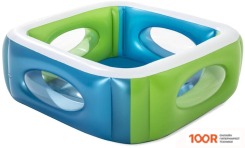Бассейн Bestway С ОКОШКАМИ 51132 (ГОЛУБОЙ/ЗЕЛЕНЫЙ, 168Х56) (9563)