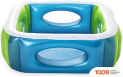 Бассейн Bestway С ОКОШКАМИ 51132 (ГОЛУБОЙ/ЗЕЛЕНЫЙ, 168Х56) (9563)