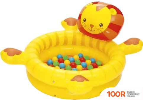 Бассейн Bestway ЛЬВЕНОК С МЯЧАМИ 50ШТ 52261 (111X98X61.5) (9546)