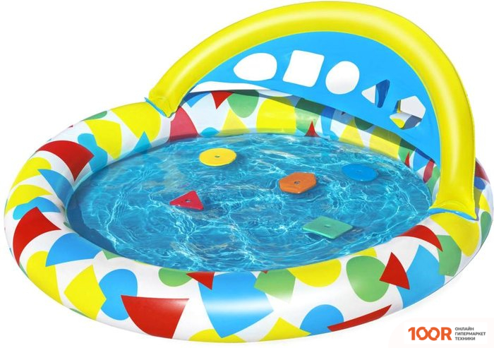 Бассейн Bestway ИГРОВОЙ С ОБУЧАЮЩИМИ ФИГУРКАМИ 52378 (120Х117Х46) (9542)