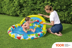 Бассейн Bestway ИГРОВОЙ С ОБУЧАЮЩИМИ ФИГУРКАМИ 52378 (120Х117Х46) (9542)