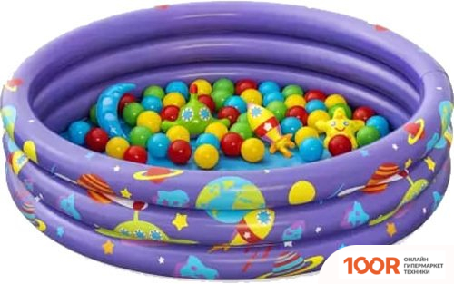 Бассейн Bestway ГАЛАКТИКА С МЯЧАМИ 50ШТ 52466 (102Х25) (9539)
