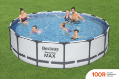 Бассейн Bestway STEEL PRO MAX (457X107, С ФИЛЬТР-НАСОСОМ, ЧЕХЛОМ, ДИСПЕНСЕРОМ И ЛЕСТНИЦЕЙ) (9517)
