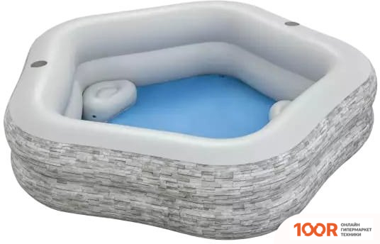 Бассейн Bestway SPLASH PARADISE 54423 (213Х206Х53) (9506)