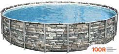 Бассейн Bestway POWER STEEL КАМЕНЬ 56889 (671X132) (9502)