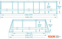 Бассейн Bestway POWER STEEL 5614A (305Х200Х84) (9485)