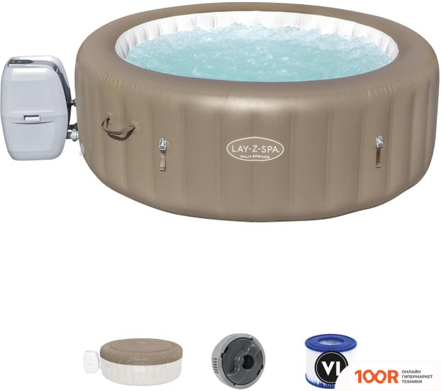 Бассейн Bestway PALM SPRINGS AIRJET 60017 (146/196X71) С ДЖАКУЗИ (9477)