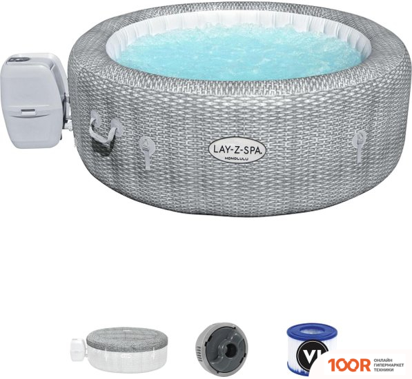Бассейн Bestway HONOLULU AIRJET 60019 (146/196X71) С ДЖАКУЗИ (9469)
