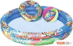 Бассейн Bestway 51124 + КРУГ + МЯЧ (122X20) (9434)