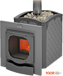 Банная печь Теплодар БЫЛИНА-18 Ч ПАНОРАМА (9412)