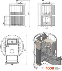 Банная печь Везувий ЭВЕРЕСТ КОВКА 24 (281) ЗАКРЫТАЯ КАМЕНКА (9409)