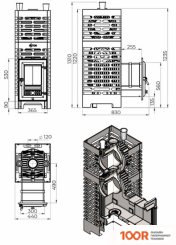 Банная печь Везувий ASTON ШТОРМ ТУРБОПАР LONG (ЧУГУН) (9355)
