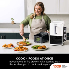 Аэрогриль / фритюрница Ninja DOUBLE STACK XL AIRFRYER SL400UKWH (9077)