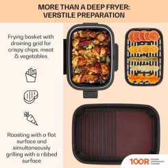 Аэрогриль / фритюрница Klarstein COMBO AIR (НЕРЖАВЕЮЩАЯ СТАЛЬ) (9008)