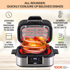 Аэрогриль / фритюрница Klarstein COMBO AIR (НЕРЖАВЕЮЩАЯ СТАЛЬ) (9008)