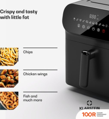 Аэрогриль / фритюрница Klarstein AEROCRISP 9 DIGITAL (ЧЕРНЫЙ) (8996)