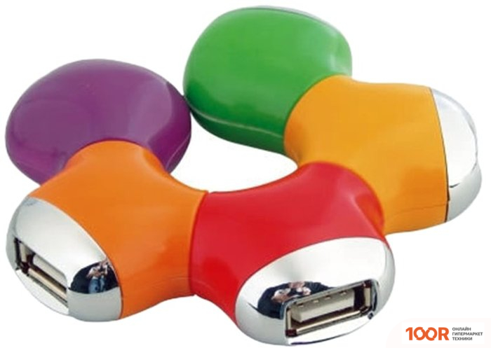 Хаб / Док-станция USBTOP ЦВЕТОК USB2.0 - 4X USB2.0 (8424)