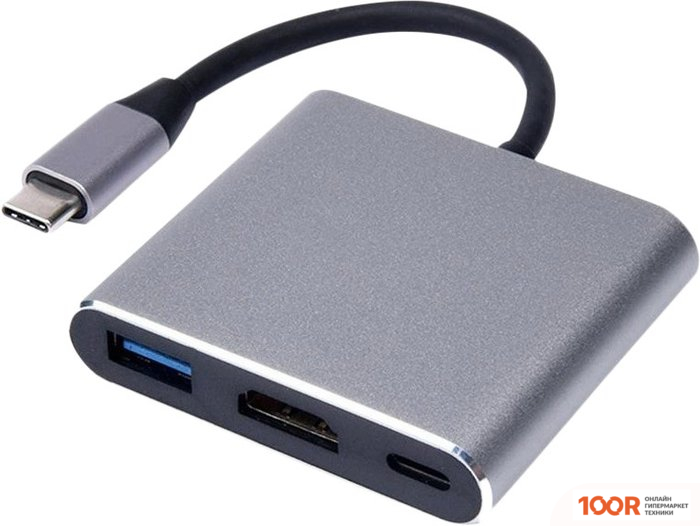 Хаб / Док-станция USBTOP USB3.1 TYPE-C - HDMI/USB3.1 TYPE-C/USB3.0 (8421)