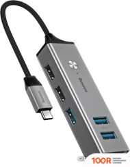Хаб / Док-станция USBTOP USB3.1 TYPE-C - 3XUSB3.0/TYPE-C/HDMI/VGA/3.5/TF/SD (8418)