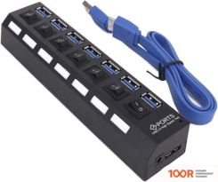 Хаб / Док-станция USBTOP USB2.0 TYPE-A - 7X USB2.0 С ВЫКЛЮЧАТЕЛЯМИ (8397)