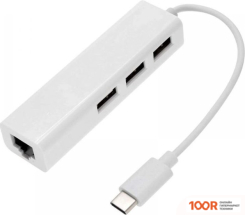 Хаб / Док-станция USBTOP USB2.0 - 3XUSB2.0/RJ45 (8395)