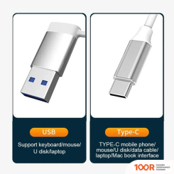 Хаб / Док-станция USBTOP USB TYPE-C/USB TYPE-A - 4XUSB TYPE-A 556654 (8392)