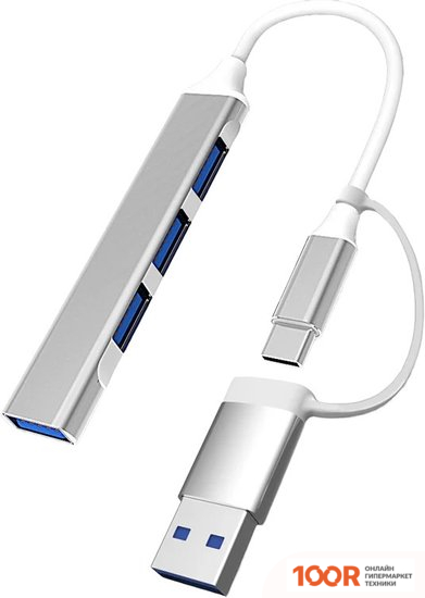 Хаб / Док-станция USBTOP USB TYPE-C/USB TYPE-A - 4XUSB TYPE-A 556654 (8392)