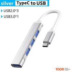 Хаб / Док-станция USBTOP USB TYPE-C - 4XUSB TYPE-A 556374 (8389)