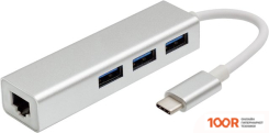 Хаб / Док-станция USBTOP USB TYPE-C - 3XUSB TYPE-A/RJ-45 556375 (8386)