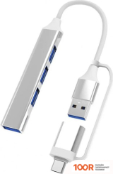 Хаб / Док-станция USBTOP USB TYPE-A/USB TYPE-C - 4XUSB TYPE-A 556711 (8384)