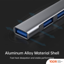 Хаб / Док-станция USBTOP USB TYPE-A/USB TYPE-C - 4XUSB TYPE-A 556710 (8383)