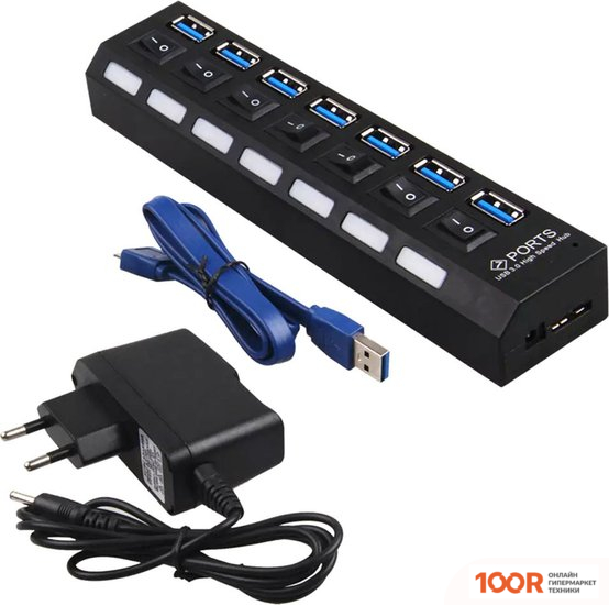 Хаб / Док-станция USBTOP USB TYPE-A - 7XUSB TYPE-A 556521 (8381)