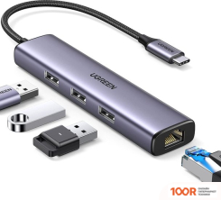 Хаб / Док-станция Ugreen CM475 USB C TO ETHERNET 60600 (8341)