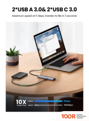 Хаб / Док-станция Ugreen CM473 15395 (8335)