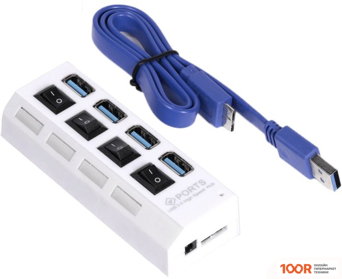 Хаб / Док-станция SmartBuy SBHA-7304-W (8284)