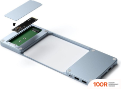 Хаб / Док-станция Satechi USB-C SLIM DOCK ST-UCISDB (ГОЛУБОЙ) (8264)