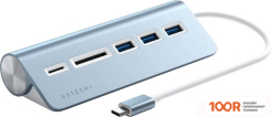Хаб / Док-станция Satechi USB-C COMBO HUB ST-TCHCRB (ГОЛУБОЙ) (8258)