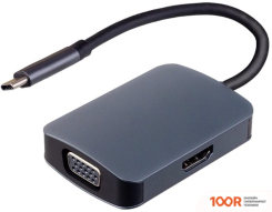 Хаб / Док-станция Perfeo USB TYPE-C 4IN1 PF-TYPE-C-10 (8177)