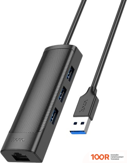 Хаб / Док-станция Hoco HB42 USB TYPE-A (3 X USB 3.2 GEN1, 1.2 М) (8090)
