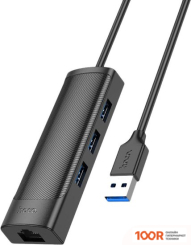 Хаб / Док-станция Hoco HB42 USB TYPE-A (3 X USB 3.2 GEN1, 0.2 М) (8089)