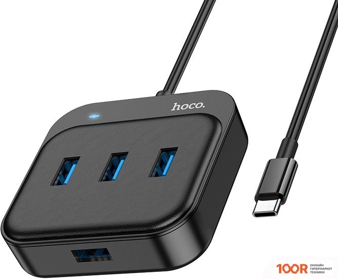 Хаб / Док-станция Hoco HB31 USB TYPE-C (4 X USB 2.0, 0.2 М) (8077)