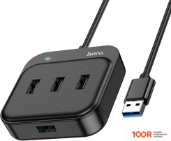 Хаб / Док-станция Hoco HB31 USB TYPE-A (4 X USB 3.2 GEN1, 0.2 М) (8074)