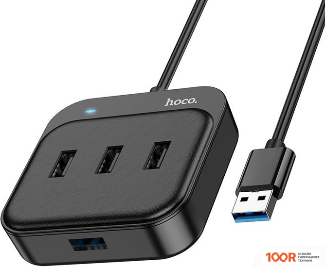 Хаб / Док-станция Hoco HB31 USB TYPE-A (4 X USB 2.0, 1.2 М) (8073)